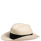 Men White Paper Straw Fedora Panama Capello Hat