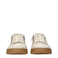 Beige Leather Sneakers
