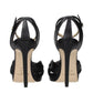 Black Leather Platform Sandals