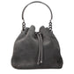 Gray Leather Handbag