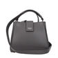 Gray Leather Handbag