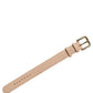 Beige Textured Leather Gold Buckle Belt Strap Bracelet
