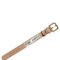 Brown Embossed Leather Gold Buckle Belt Strap Bracelet