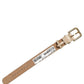 Beige Calfskin Leather Gold Buckle Belt Strap Bracelet