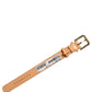 Beige Embossed Leather Gold Buckle Belt Strap Bracelet