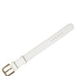 White Embossed Leather Gold Buckle Belt Strap Bracelet