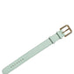Green Textured Leather Gold Buckle Belt Strap Bracelet
