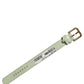 Green Embossed Leather Gold Buckle Belt Strap Bracelet