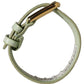 Green Embossed Leather Gold Buckle Belt Strap Bracelet