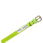 Green Textured Leather Gold Buckle Belt Strap Bracelet