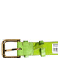 Green Textured Leather Gold Buckle Belt Strap Bracelet