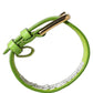 Green Textured Leather Gold Buckle Belt Strap Bracelet