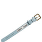 Blue Embossed Leather Gold Buckle Belt Strap Bracelet
