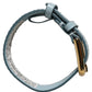 Blue Embossed Leather Gold Buckle Belt Strap Bracelet