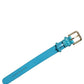 Turquoise Texture Leather Gold Buckle Belt Strap Bracelet