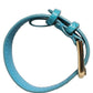 Turquoise Texture Leather Gold Buckle Belt Strap Bracelet