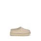 Beige Leather Mules