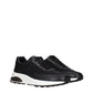 Black Fabric Athletic Sneakers