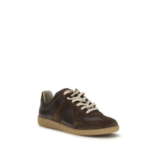 Brown Calf Leather Bos Taurus Low Top Sneakers