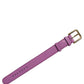 Purple Textured Leather Gold Buckle Belt Strap Bracelet