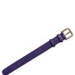 Violet Textured Leather Gold Buckle Belt Strap Bracelet