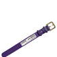 Violet Textured Leather Gold Buckle Belt Strap Bracelet