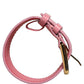 Pink Textured Leather Gold Buckle Belt Strap Bracelet