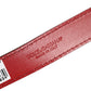 Red Calfskin Leather Gold Buckle Belt Strap Bracelet