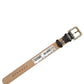 Black Calfskin Leather Gold Buckle Belt Strap Bracelet