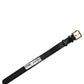 Black Textured Leather Gold Buckle Belt Strap Bracelet