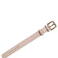 Pink Embossed Leather Gold Buckle Belt Strap Bracelet