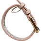 Pink Embossed Leather Gold Buckle Belt Strap Bracelet