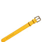 Yellow Textured Leather Gold Buckle Belt Strap Bracelet