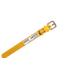 Yellow Textured Leather Gold Buckle Belt Strap Bracelet