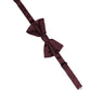 Men Maroon 100% Silk Adjustable Neck Papillon Bow Tie