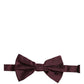 Men Maroon 100% Silk Adjustable Neck Papillon Bow Tie