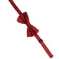 Men Red 100% Silk Adjustable Neck Papillon Bow Tie