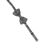 Tie Black White Paisley Silk Adjustable Neck Papillon Bow