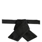 Men Black 100% SIlk Adjustable Neck Papillon Bow Tie