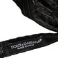 Men Black Pinstripe Silk Adjustable Neck Papillon Bow Tie