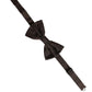Men Brown 100% Silk Adjustable Neck Papillon Bow Tie
