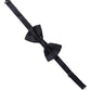 Men Dark Blue Silk Adjustable Neck Papillon Bow Tie