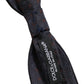 Black Diamond Pattern Adjustable Neck Papillon Bow Tie