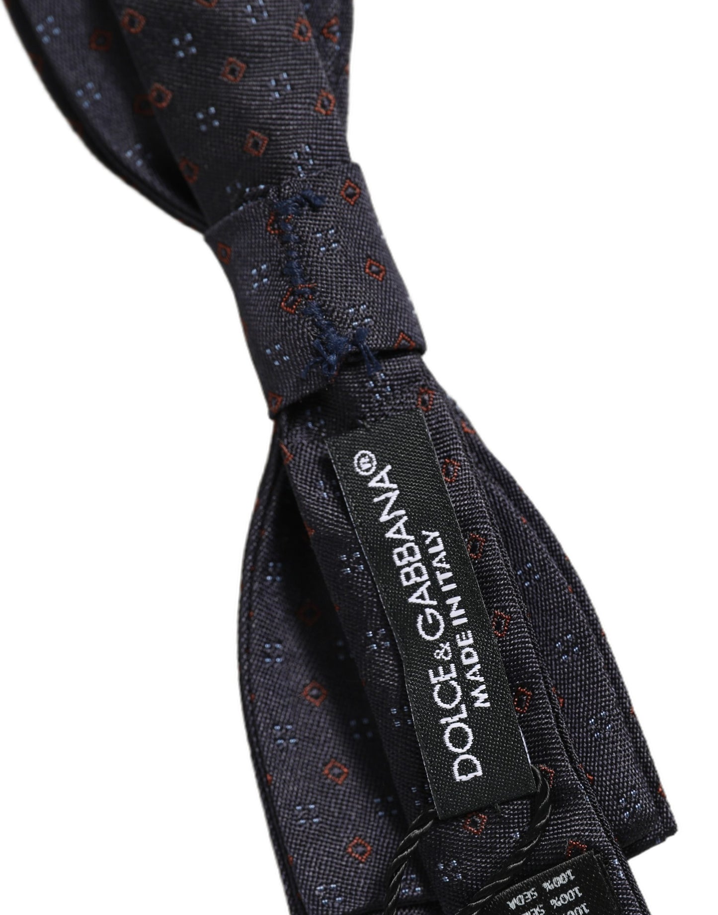 Black Diamond Pattern Adjustable Neck Papillon Bow Tie