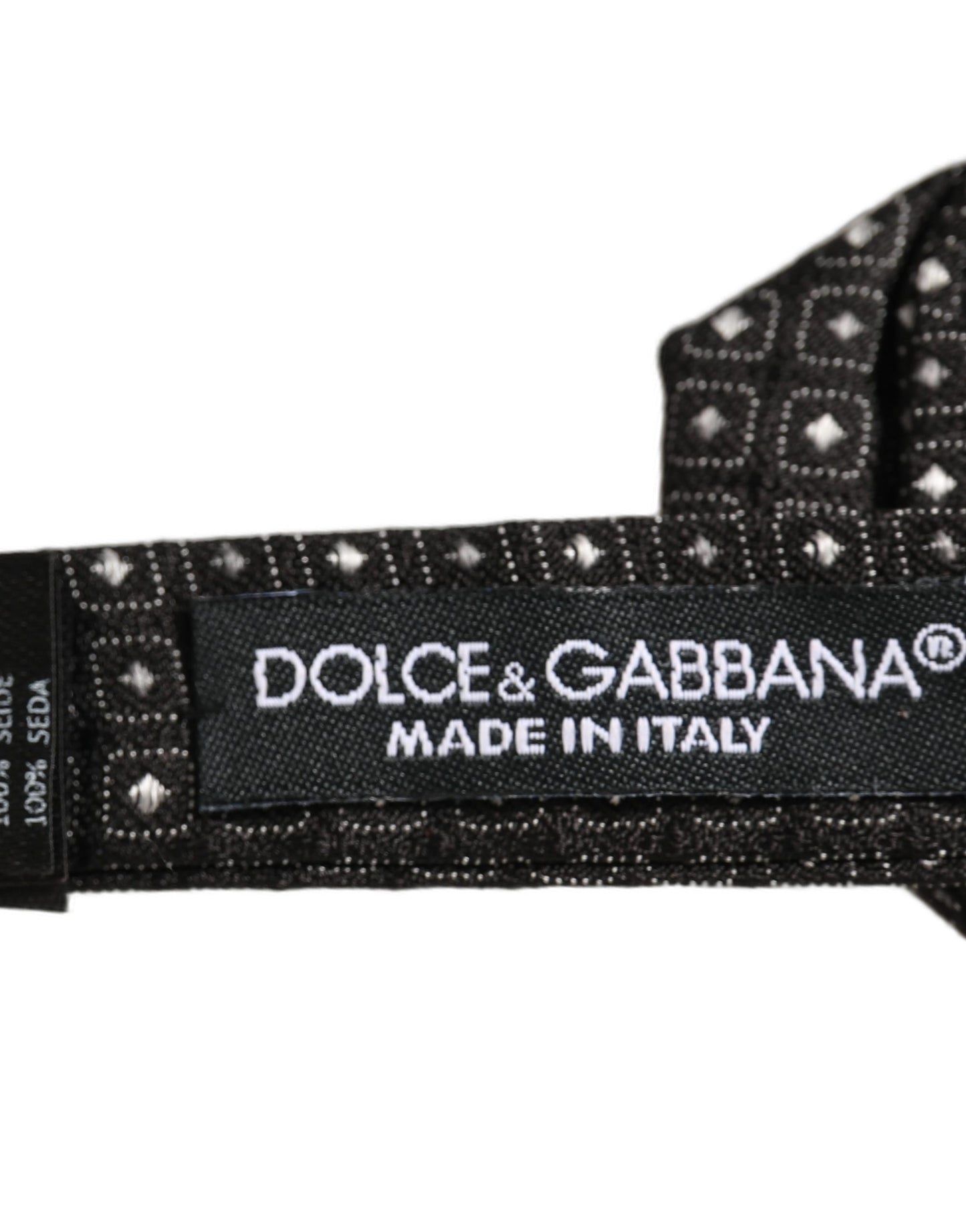 Men Black Polka Dot Silk Adjustable Neck Papillon Bow Tie