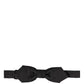 Men Black 100% Silk Adjustable Neck Papillon Bow Tie