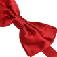 Men Red 100% Silk Adjustable Neck Papillon Bow Tie