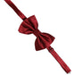 Men Red 100% Silk Adjustable Neck Papillon Bow Tie
