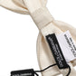 Men White 100% Silk Adjustable Neck Papillon Bow Tie