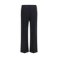 Black Polyester Casual Pants